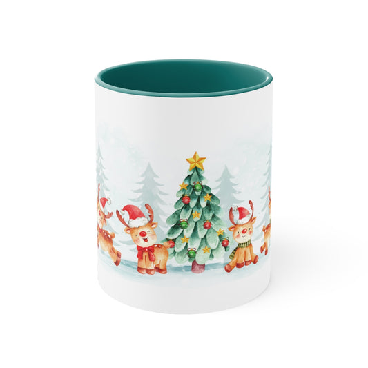 Christmas Reindeers Color Mug